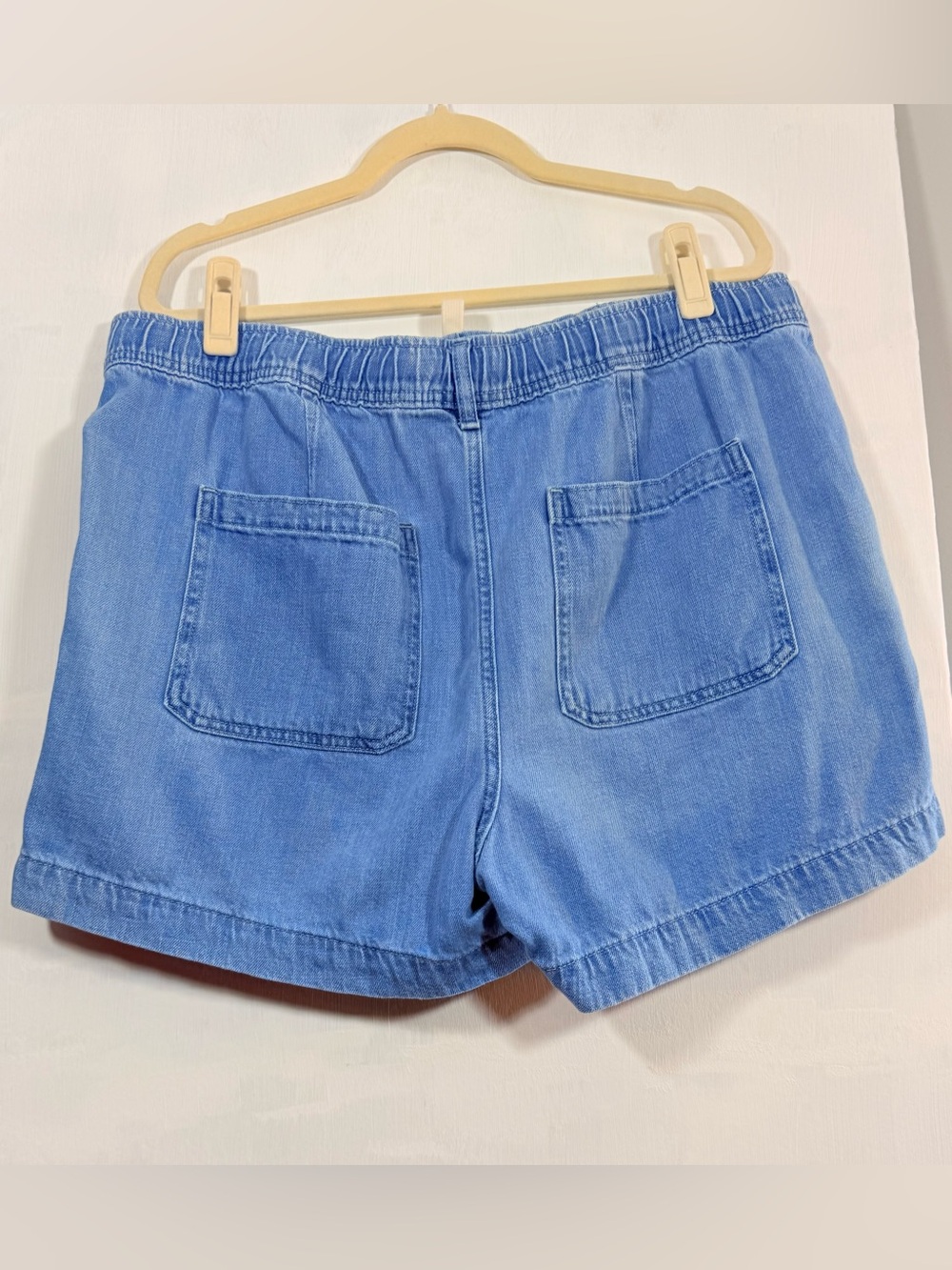 GAP Light Blue Drawstring Denim Shorts - Picture 3 of 14